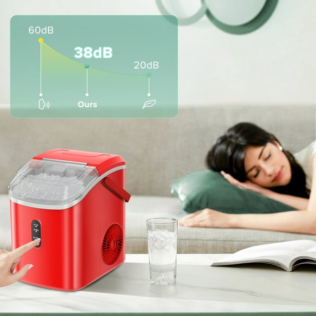 KISSAIR Nugget Ice Maker - Compact, Portable, and Fast Pellet Ice Machine