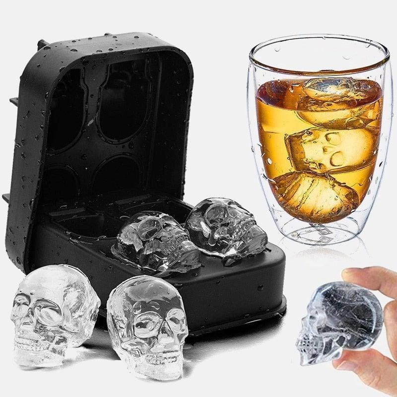 Eco-Friendly 3D Skull Ice Cube Maker