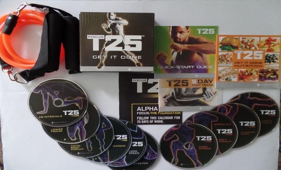 Intense 25-Minute Focus T25 Workout Program Kit