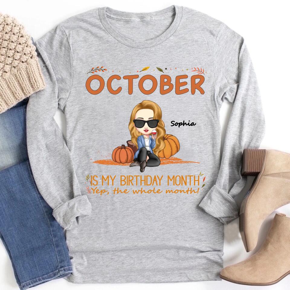 October Birthday Celebration Shirt for Women