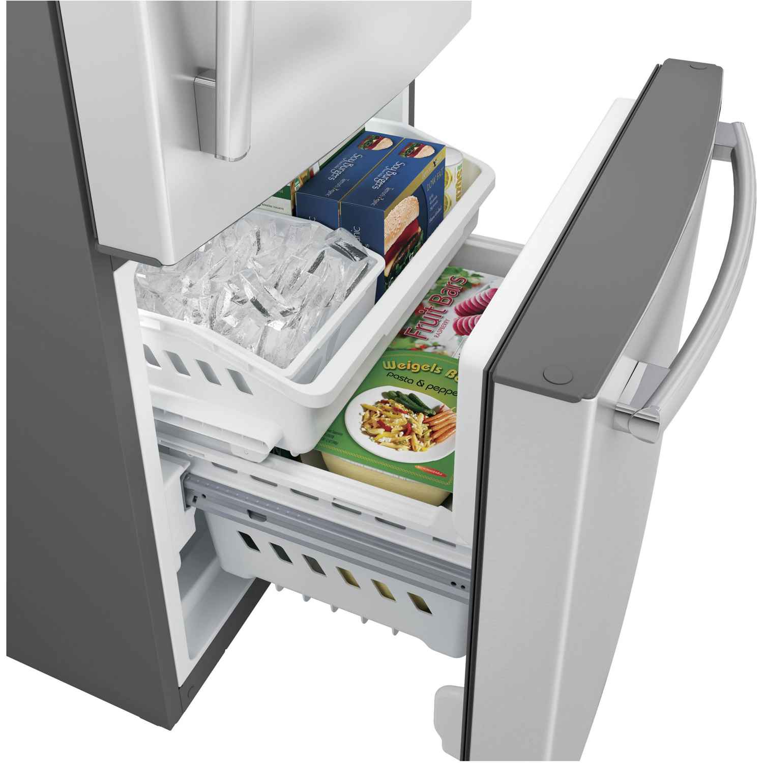 GE 30-inch Bottom Freezer Refrigerator with Interior Ice Maker