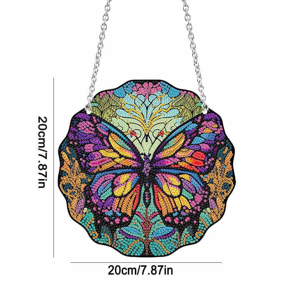 Stylish Acrylic Butterfly and Dragonfly Diamond Painting Pendant