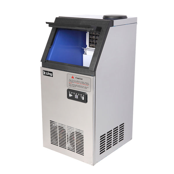 ZOKOP BY-70PF Stainless Steel Ice Maker - High-Capacity Cube Ice Machine
