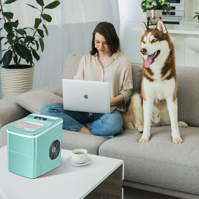 KISSAIR Portable Ice Maker, Efficient & Quiet, 26lbs/day
