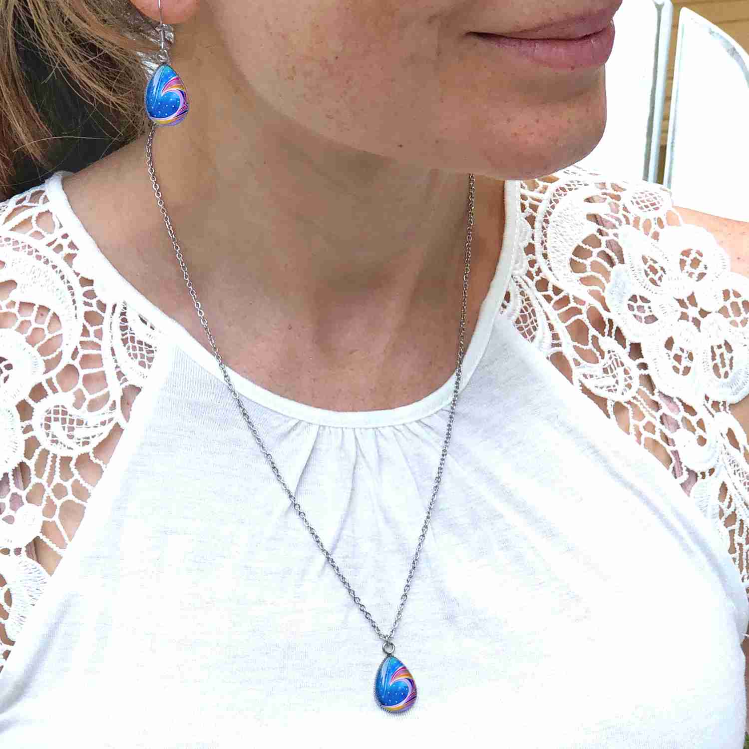 Stardust - Handcrafted Art Pendant Necklace or Set