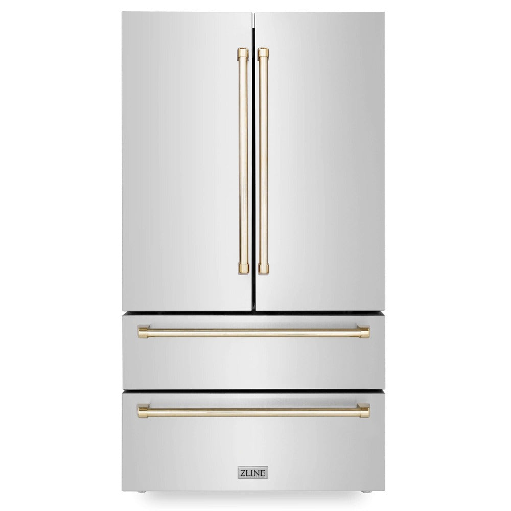 ZLINE 36" 22.5 cu. ft. French Door Refrigerator with Ice Maker, Luxury Stainless Steel