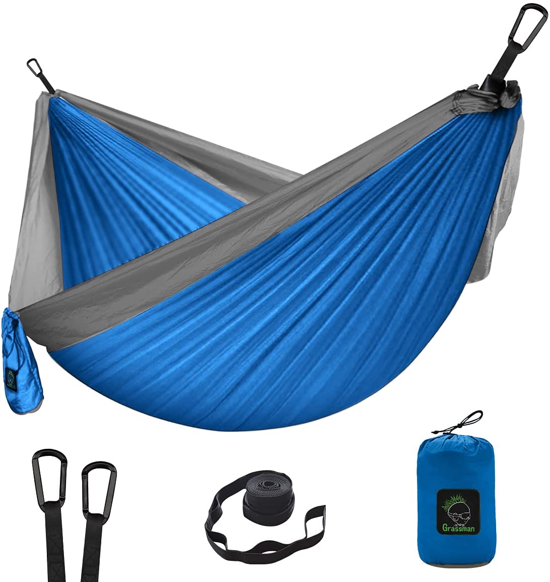 Grassman Lightweight Portable Hammock, Double & Single Use, Outdoor & Indoor