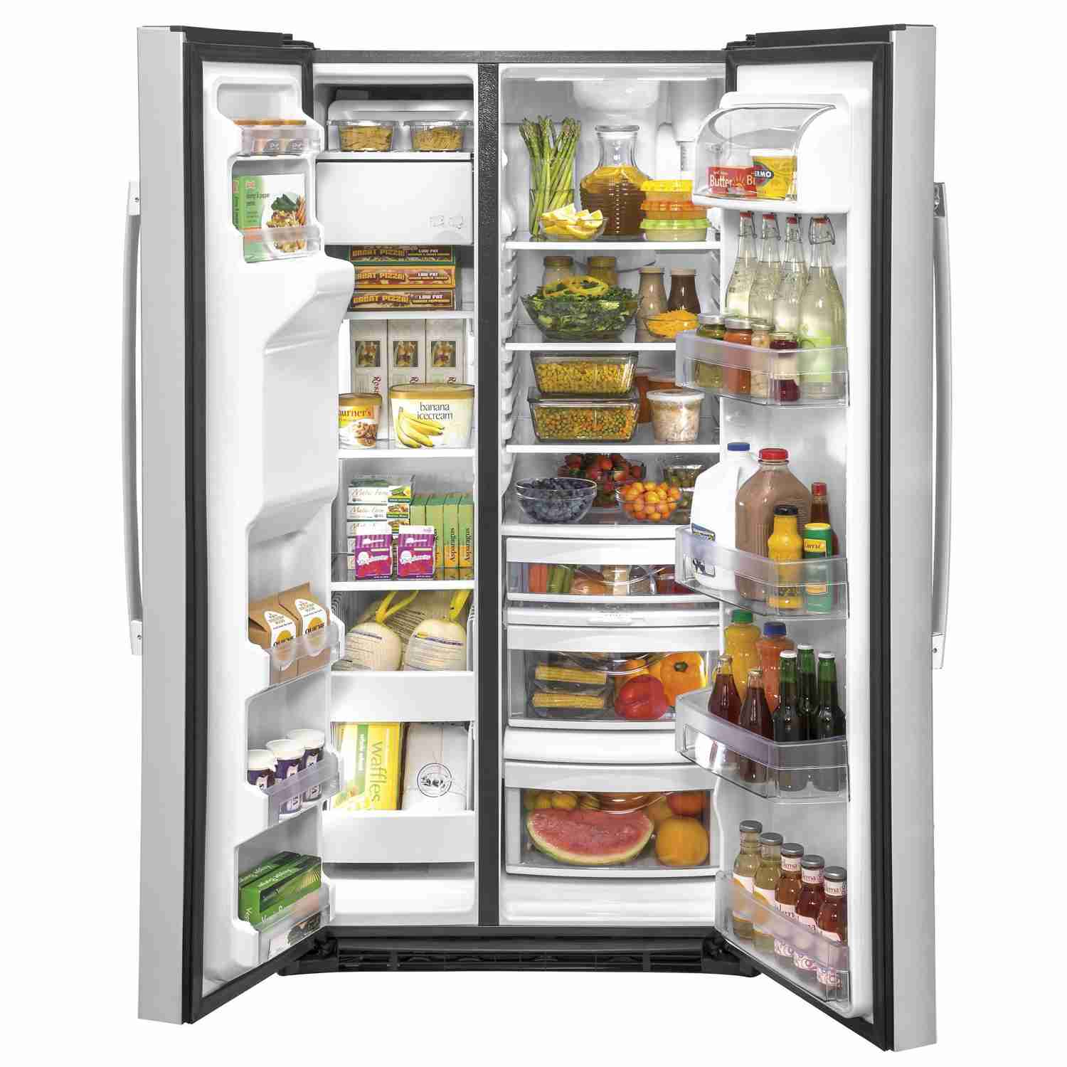 GE 36-inch Side-by-Side Refrigerator with Water/Ice Dispenser, 25.1 cu.ft.