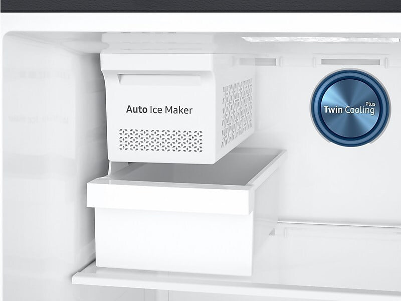 Samsung RT18M6215SG 18 Cu. Ft. Top Freezer Refrigerator with FlexZone™, Ice Maker, and Twin Cooling Plus™ in Black Stainless Steel