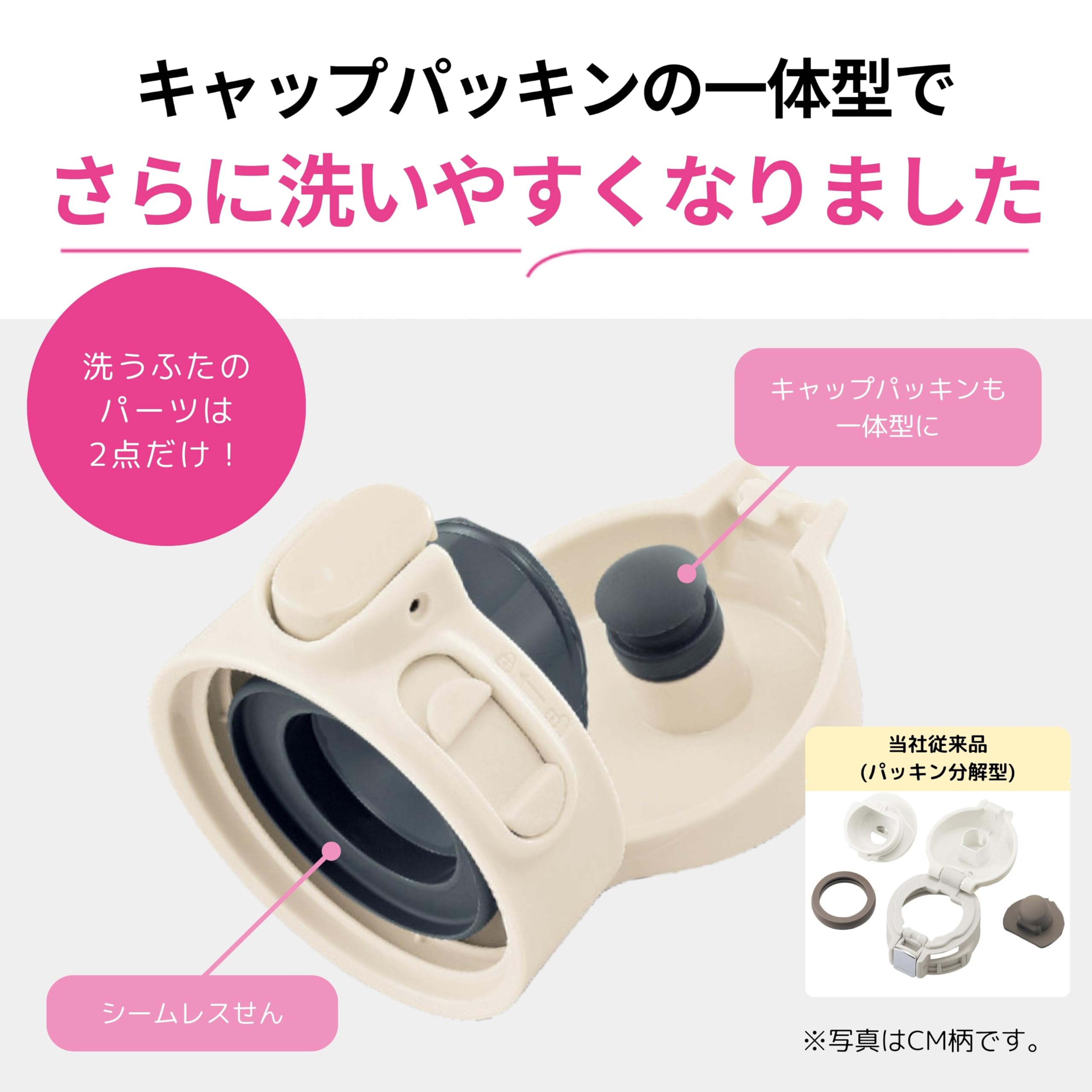 Zojirushi Soft Pink 720ml One-Touch Stainless Steel Travel Mug