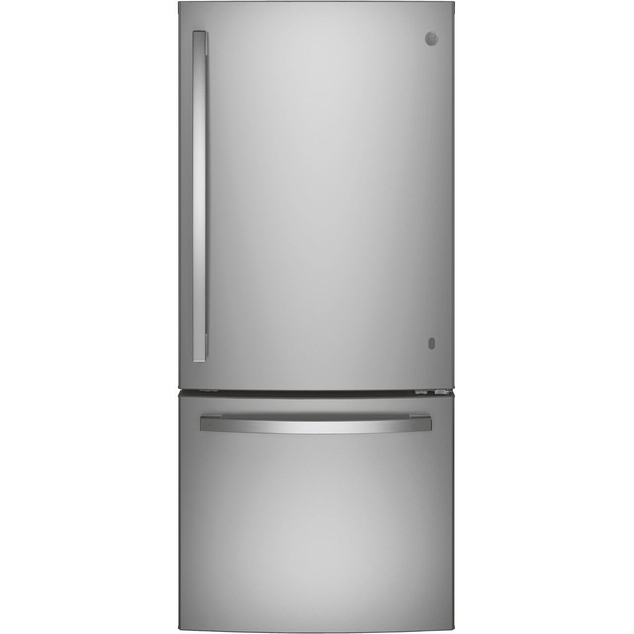 GE 30-inch Bottom Freezer Refrigerator with Interior Ice Maker