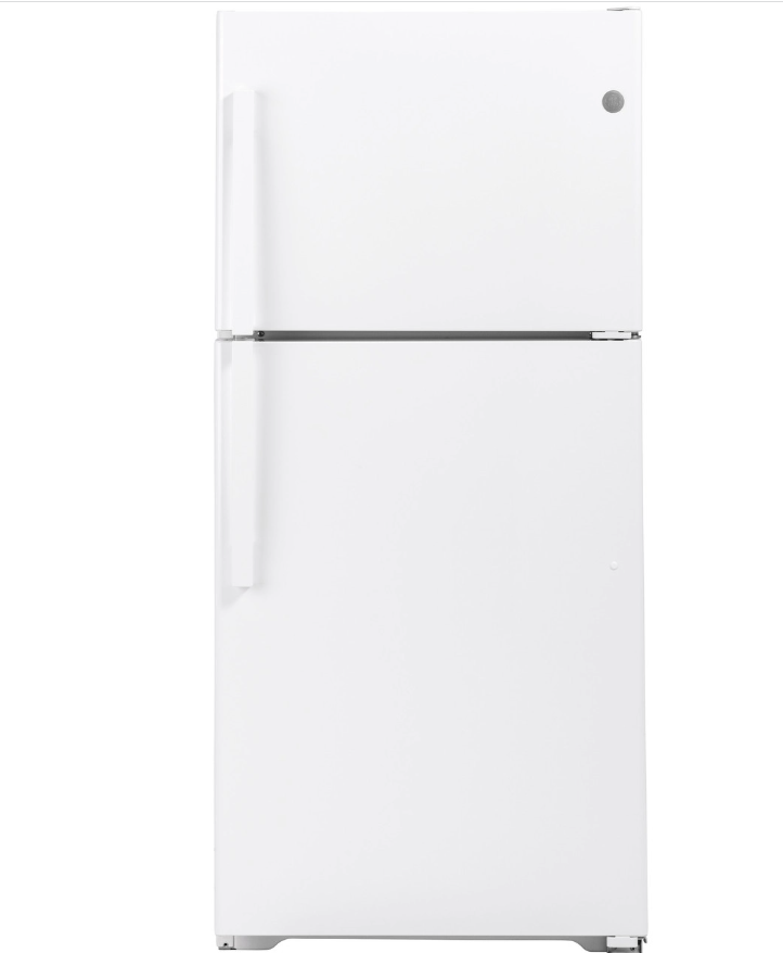 GE® 21.9 Cu. Ft. Top-Freezer Refrigerator with Ice Maker, White