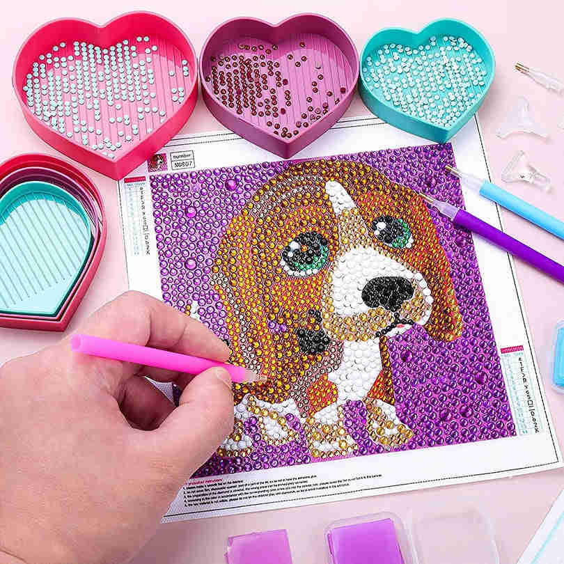Premium Heart-Shaped Diamond Painting Tray Box with Large Capacity