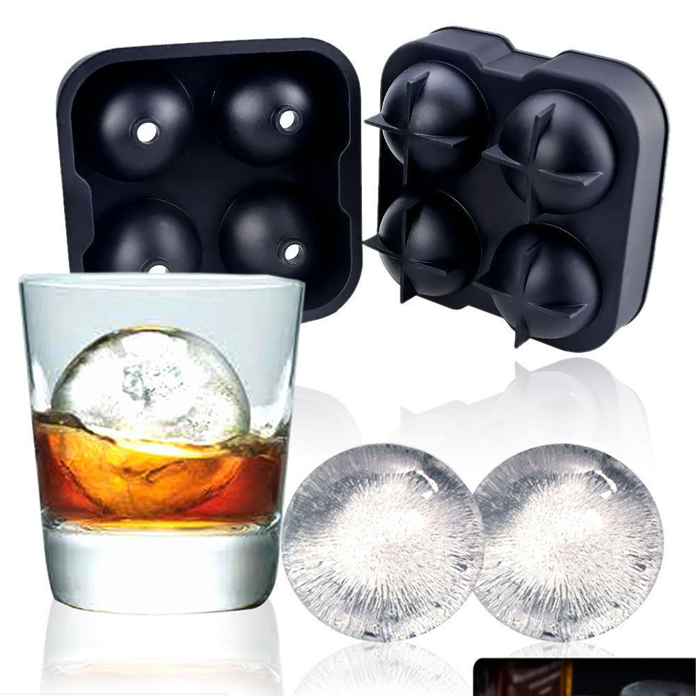 Premium Silicone Ice Ball Maker - Slow Melting Spheres for Whiskey & Cocktails