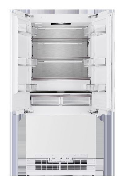 Hallman 36" Built-In French Door Refrigerator with Auto Ice Maker and Interior Water Dispenser
