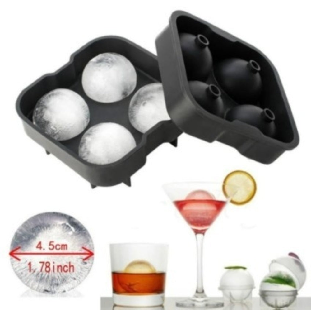 Premium Silicone Ice Cube Ball Maker Tray