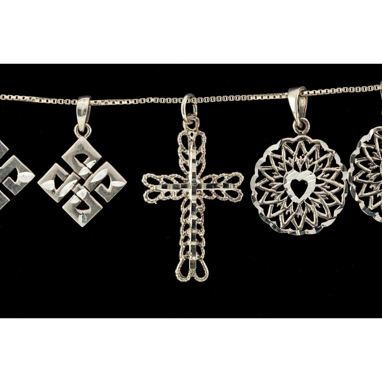 Exquisite Sterling Silver Celtic, Heart, Cross & Snowflake Pendant Collection