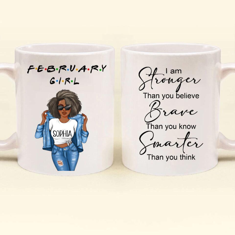 Personalized February Birthday Mug for Women
