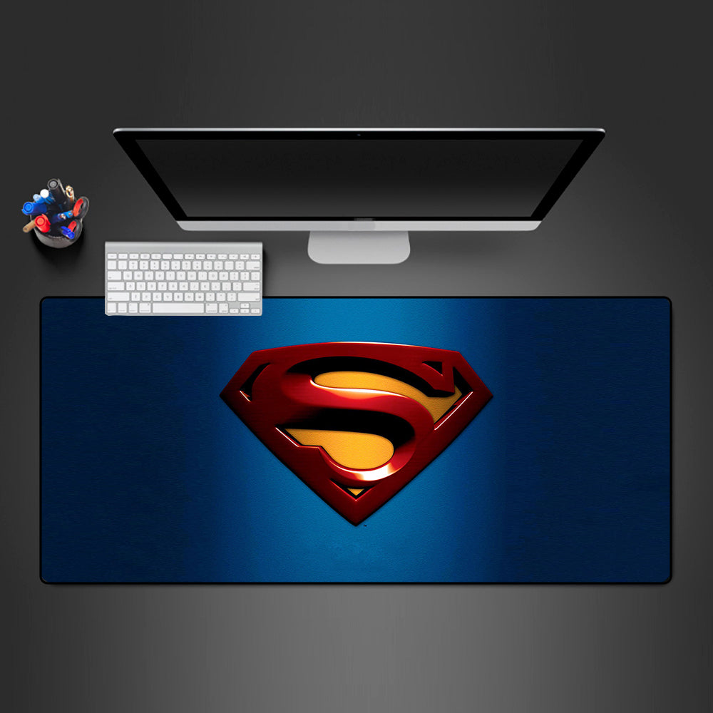 Superman Cartoon Style Logo Gaming Mouse Pad, M-XXL Sizes