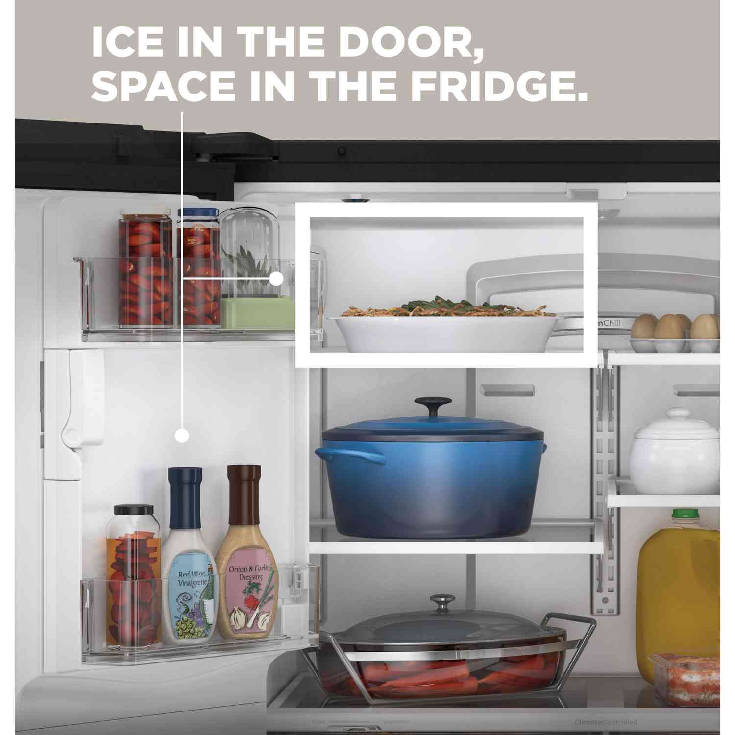 GE 36-inch Counter-Depth French Door Refrigerator with External Dispenser