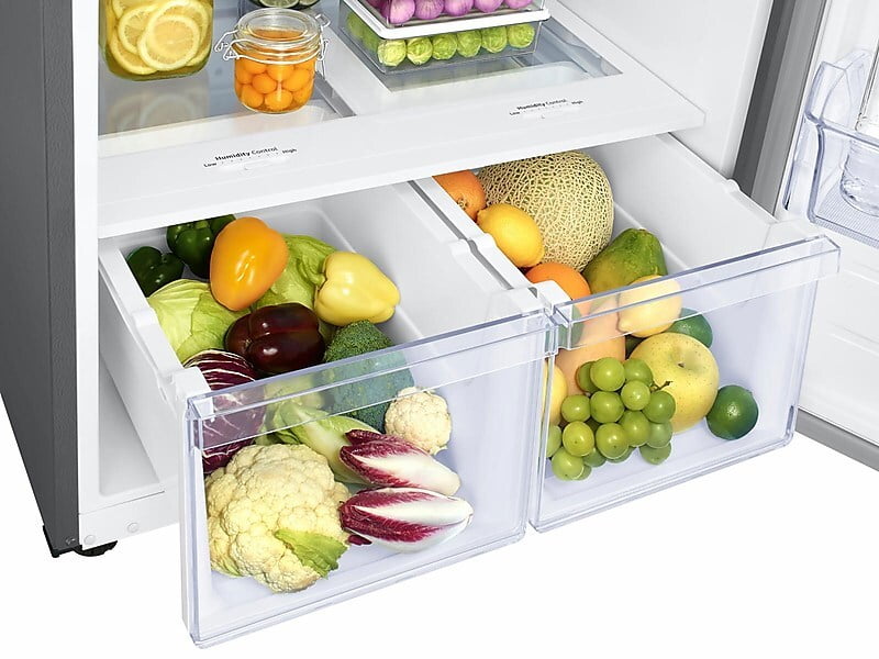 Samsung RT21M6215SR 21 Cu. Ft. Top Freezer Refrigerator with FlexZone™, Ice Maker, and Twin Cooling Plus™