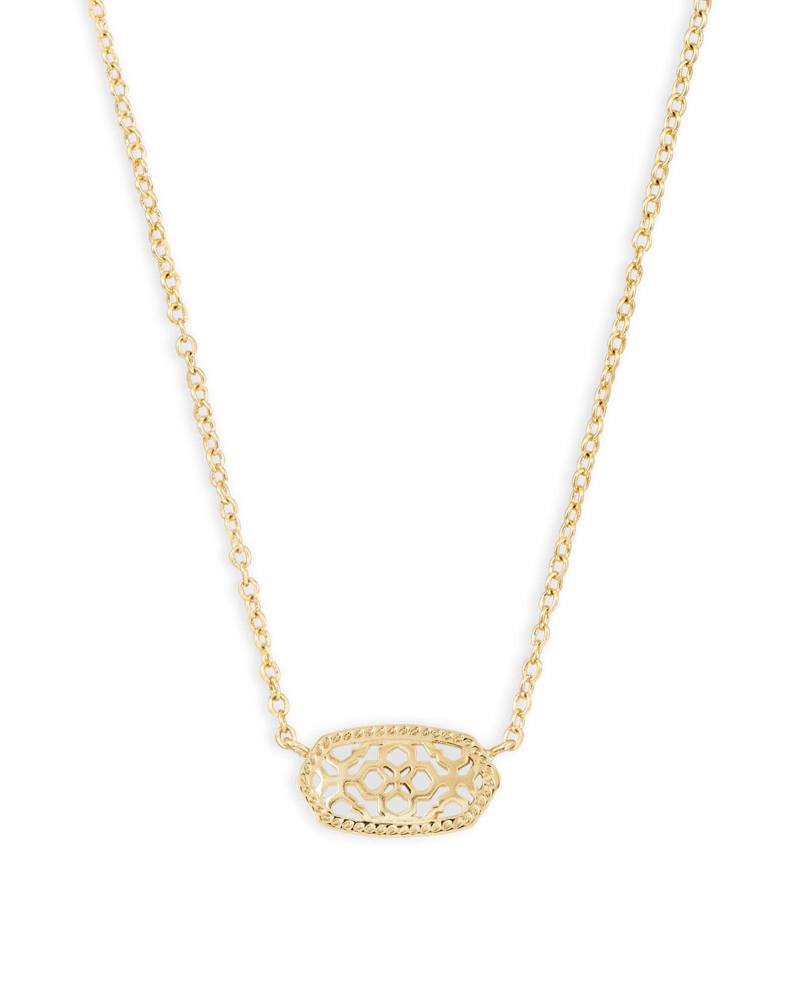 Kendra Scott Elisa Pendant Necklace in Gold Filigree