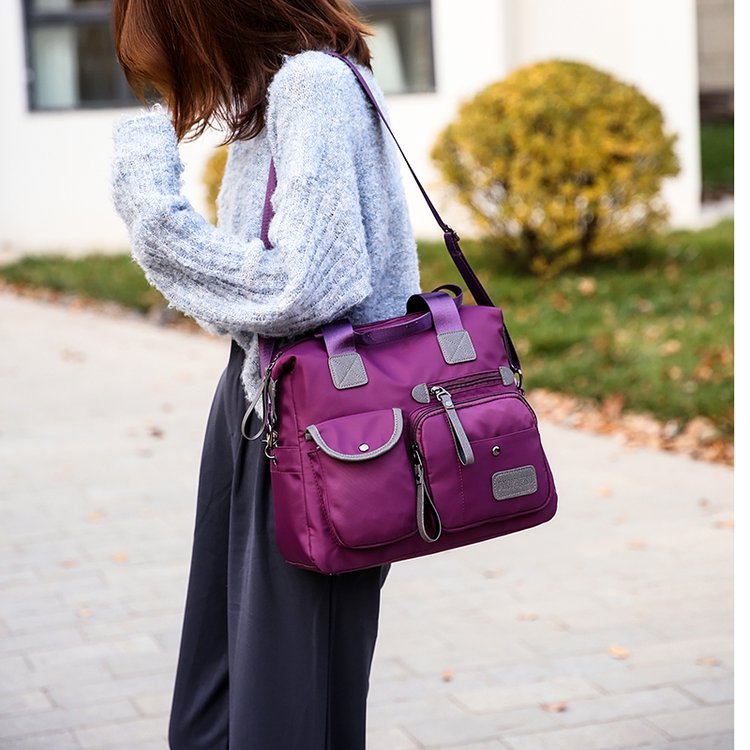 Stylish Nylon Multi-Pocket Tote Bag for Women