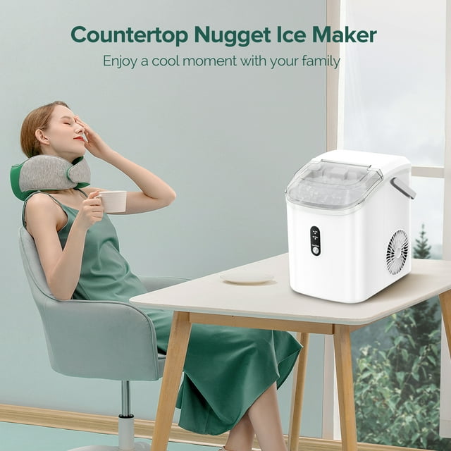 KISSAIR Nugget Ice Maker - Compact, Portable, and Easy-to-Use