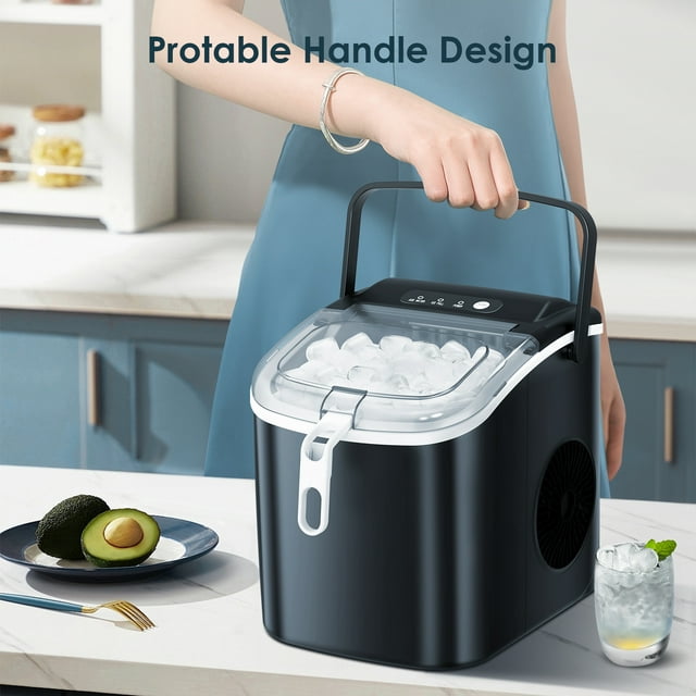 Auseo Portable Ice Maker, Fast and Efficient Countertop Machine
