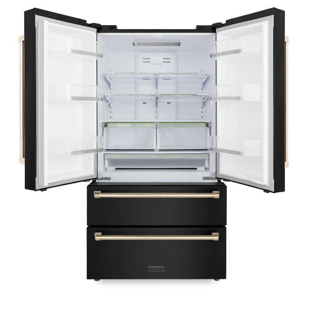 ZLINE 36" Autograph Edition French Door Refrigerator with Ice Maker
