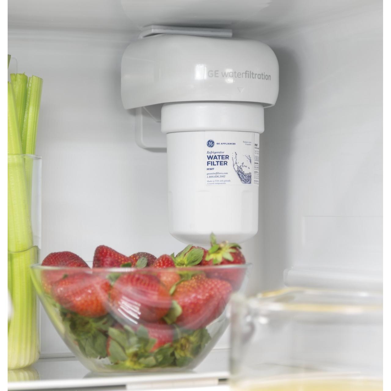 GE 30-inch Bottom Freezer Refrigerator with Interior Ice Maker