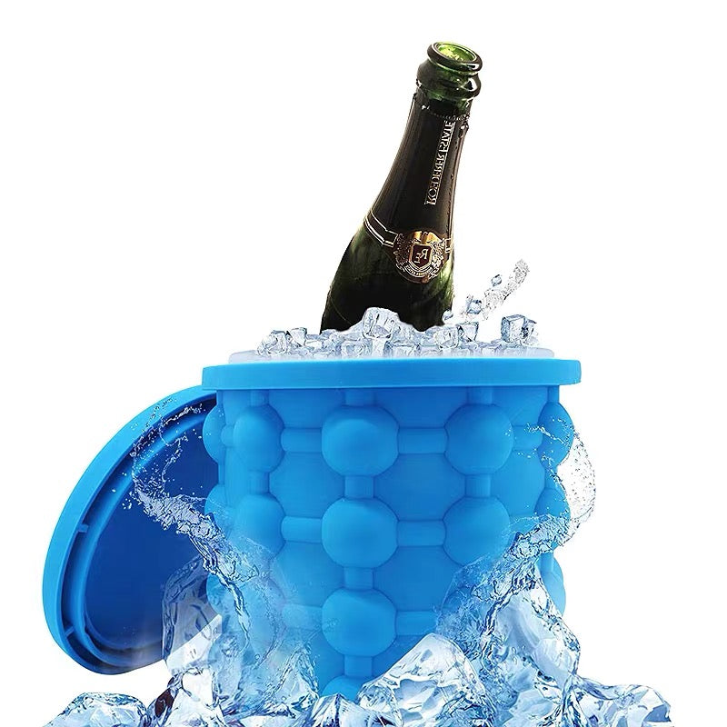 Double Chamber Ice Cube Maker with Airtight Lid