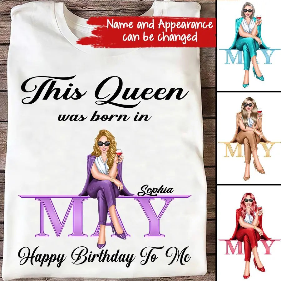 Personalized May Birthday Shirt for Women