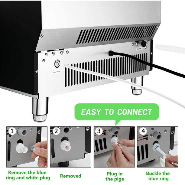Auseo High-Capacity Commercial Ice Maker, 265 lbs/Day with 48 lb Storage