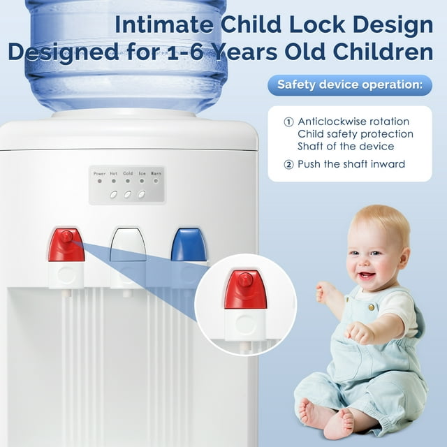 Auseo 3-in-1 Water Cooler Dispenser with Ice Maker