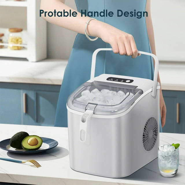 Auseo Portable Ice Maker, Fast and Efficient Countertop Machine