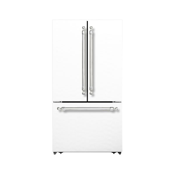 Hallman 36" French Door Bottom Freezer Refrigerator with Auto Ice Maker