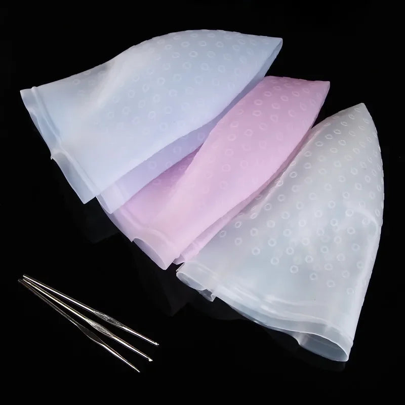 Professional Reusable Silicone Hair Coloring Cap for Salon Use
