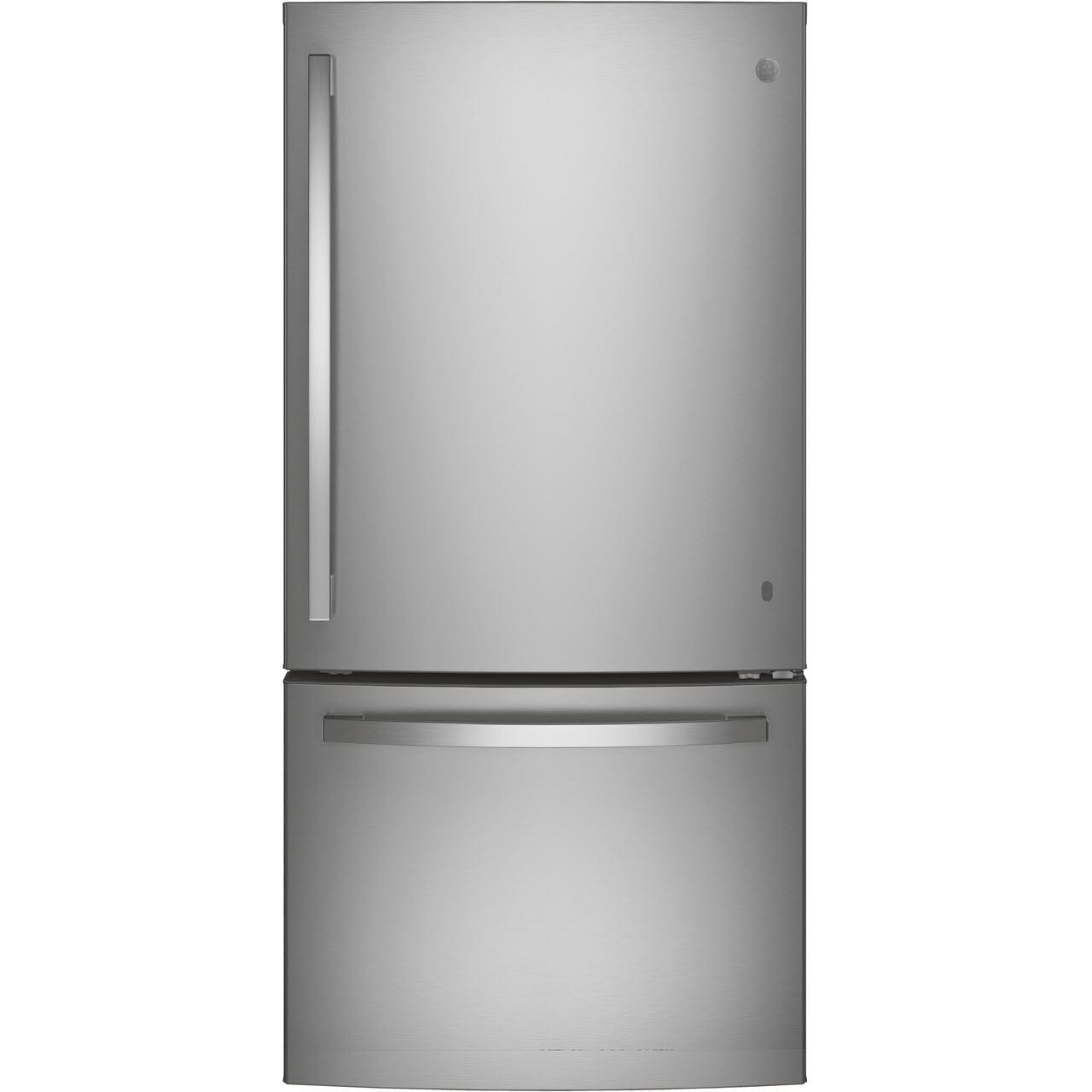 GE 33-inch Bottom Freezer Refrigerator with Interior Ice Maker