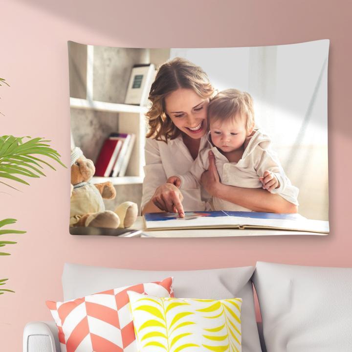 Custom Photo Tapestry - Personalized Plush Wall Art