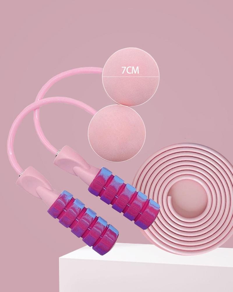 Dual-Use Weighted Jump Rope for Indoor Fitness