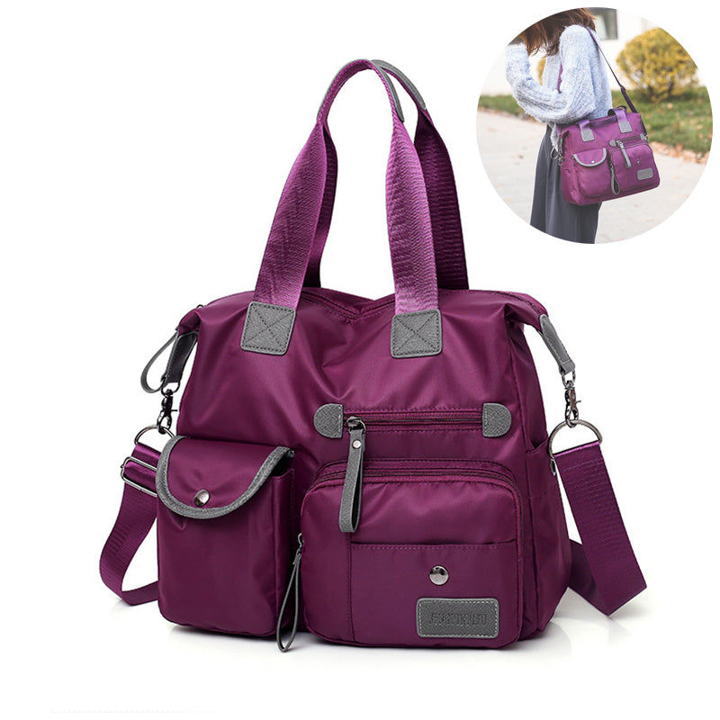 Stylish Nylon Multi-Pocket Tote Bag for Women