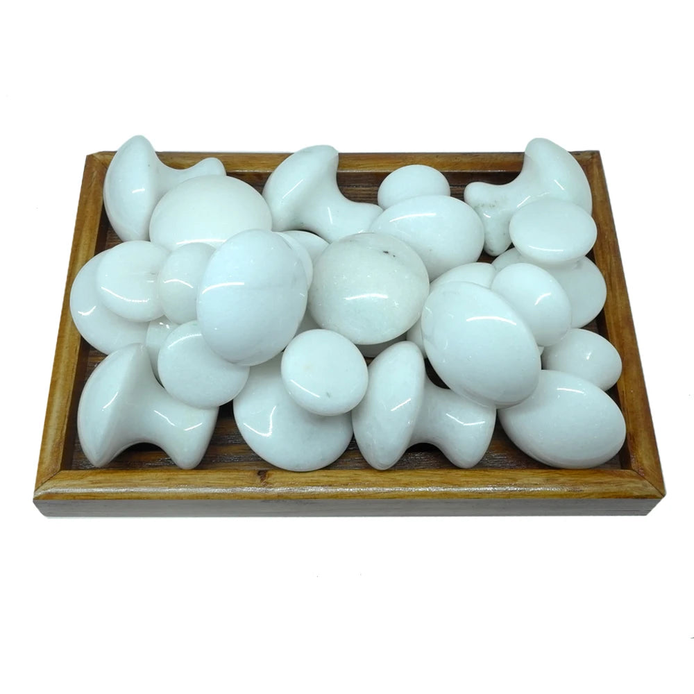 Gentle Rose Quartz Mushroom Foot Massager - Jade Stone Beauty & Relaxation Tool