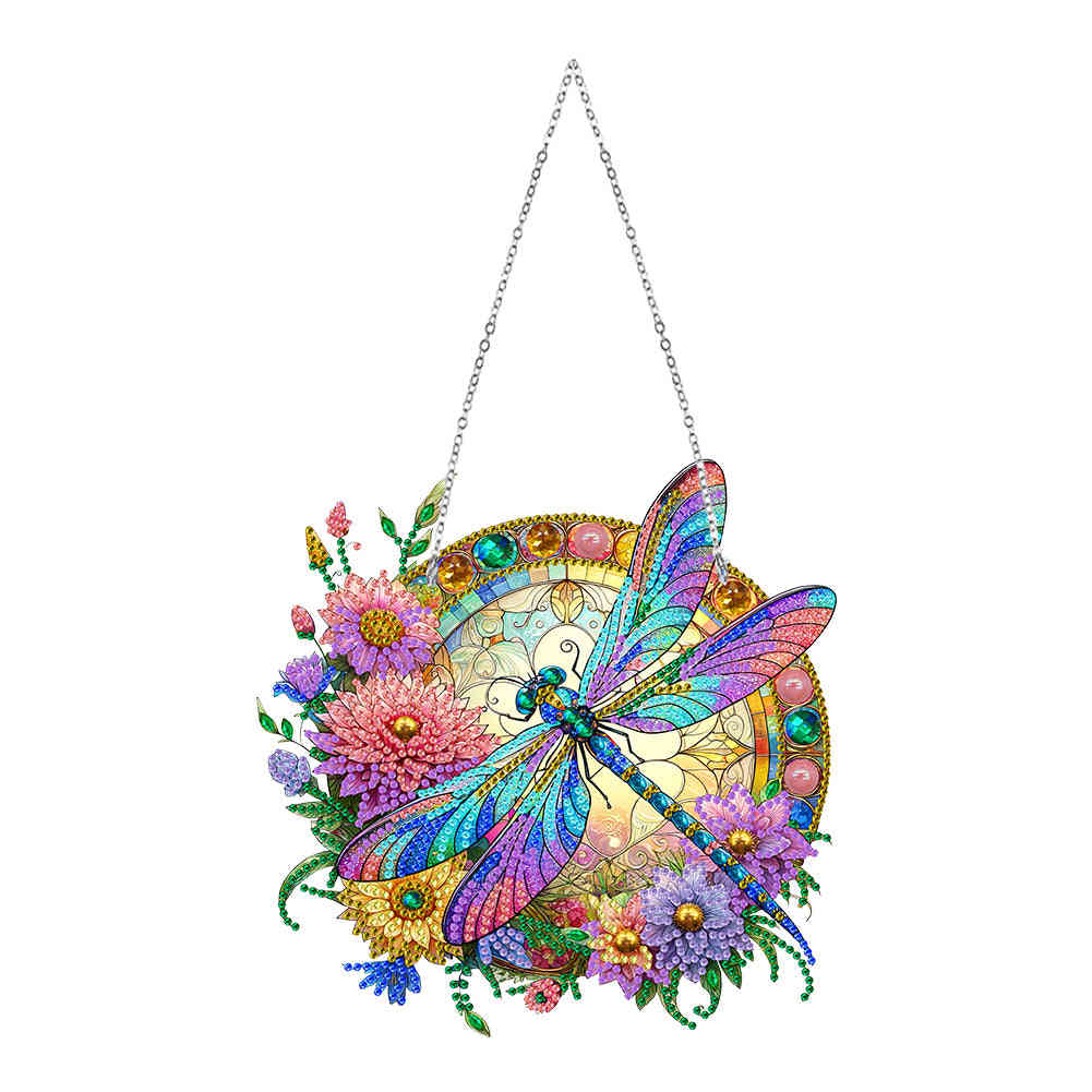 Glittering Dragonfly Sun Catcher Diamond Painting Kit
