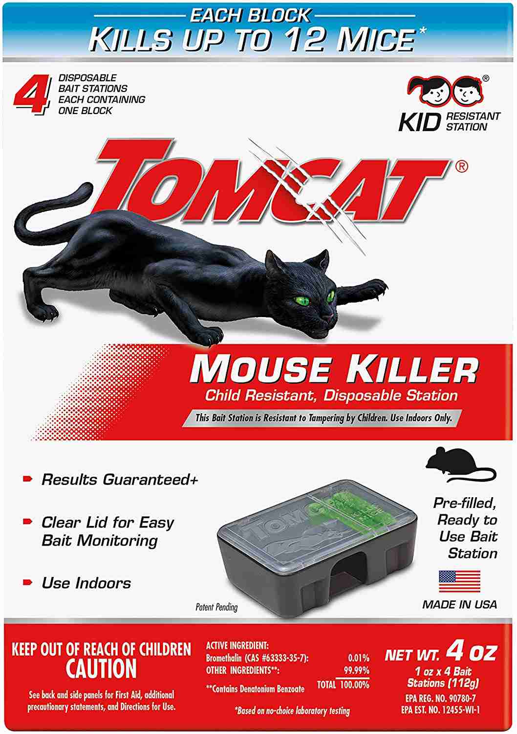 Tomcat Child-Resistant Mouse Killer Station - Indoor Use