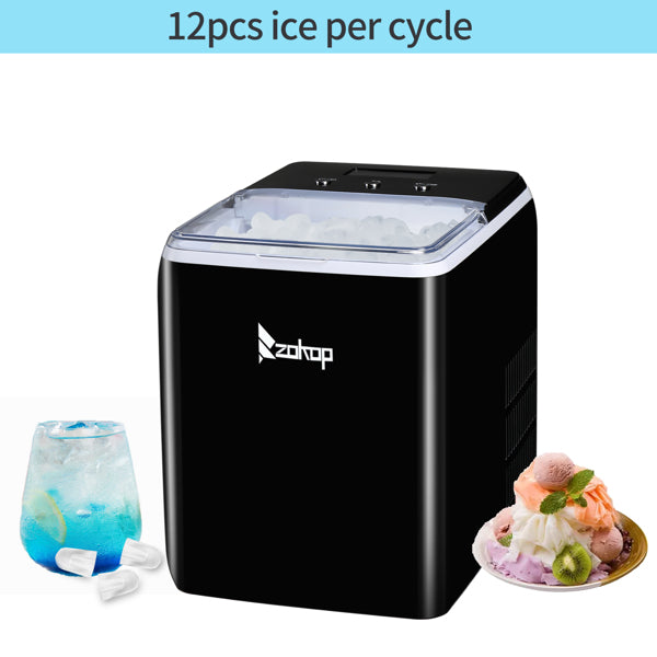 Portable Ice Maker Machine with Transparent Cover