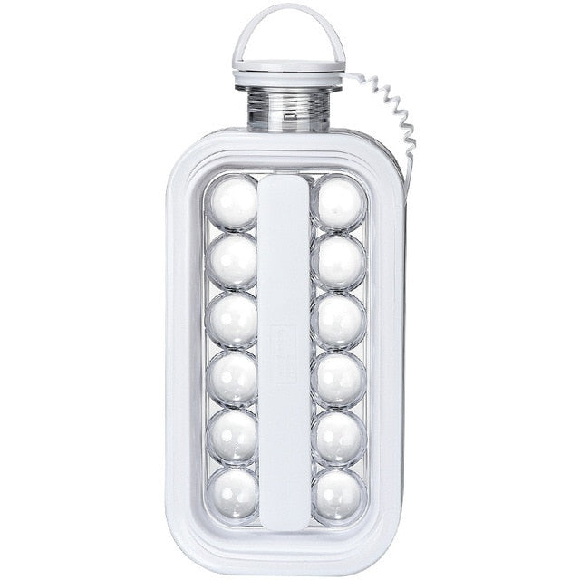 Portable Silicone Ice Cube Maker Bottle with Lid
