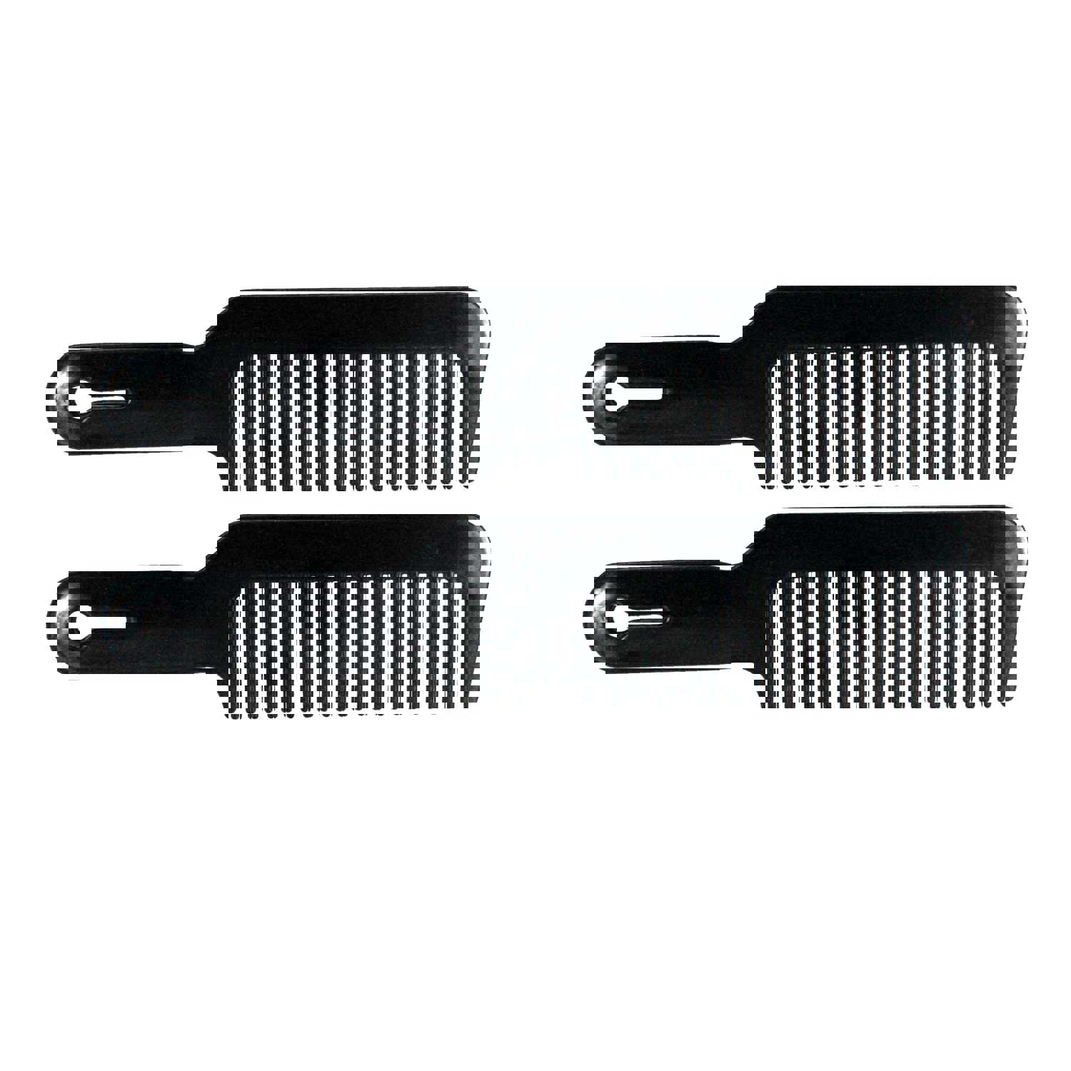 Amelia Beauty 8.75in Black Plastic Flattop Butch Comb, 2 Pack
