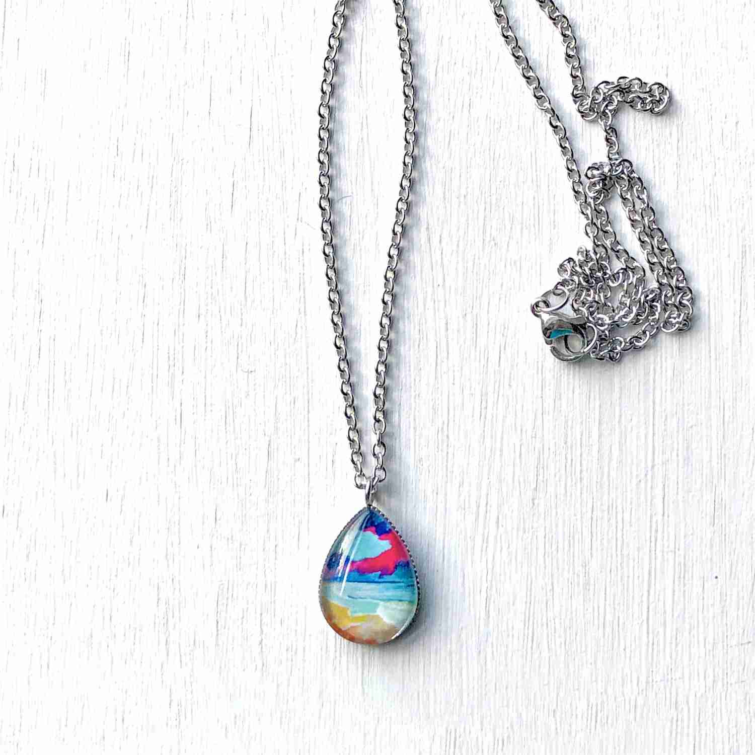 Handcrafted Art Pendant Necklace - "The Storm Is Coming II"