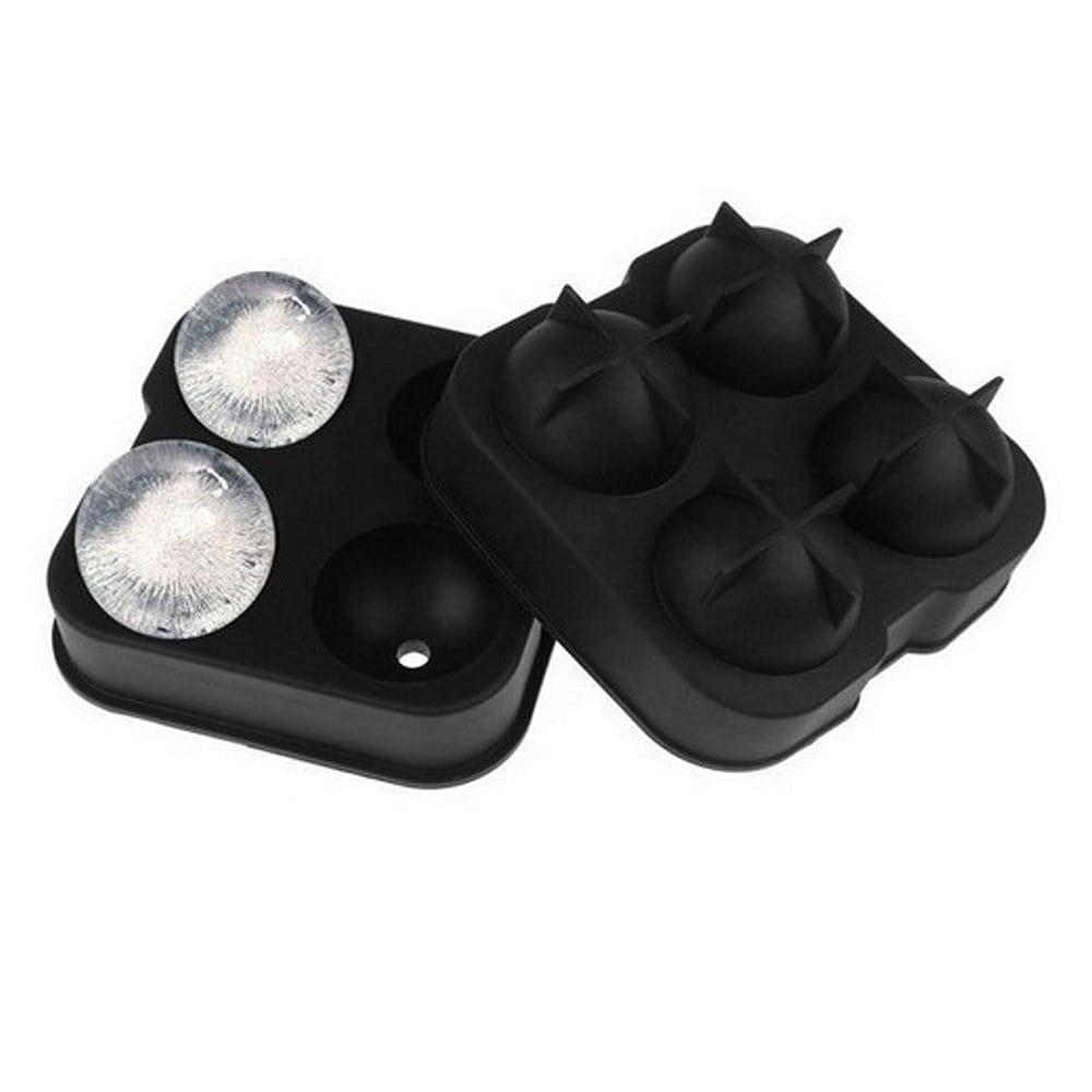 Premium Silicone Ice Ball Maker - 4 Sphere Molds